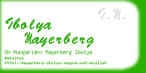 ibolya mayerberg business card